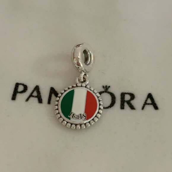 Pandora Jewelry - Pandora Italy Flag Exclusive Dangle Charm Pendant /Exclusive Enamel Dangle Charm